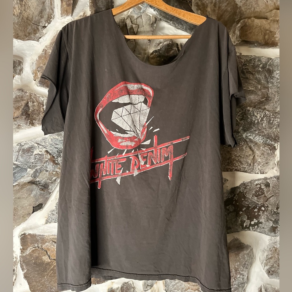 GLAM rock distressed band tee